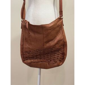 Day & Mood Women's Esther Leather Hobo Crossbody Bag Brown